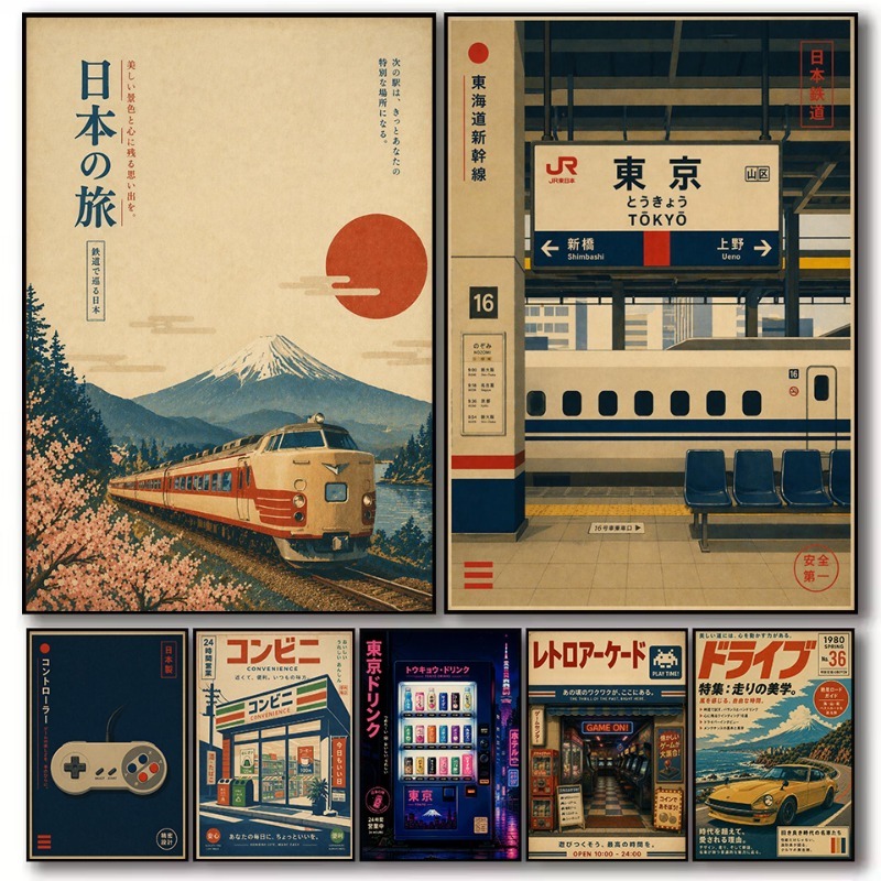 Japanese Lifestyle Game - Vintage Japanse traditionele winkel treinstation games